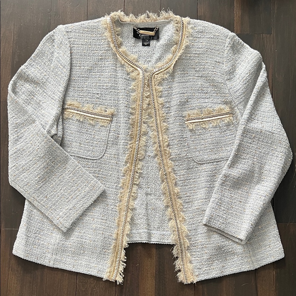 St. John Couture lightweight wool blend blazer size 10.
